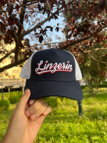 Navy Blue “Linzerin” Trucker Cap