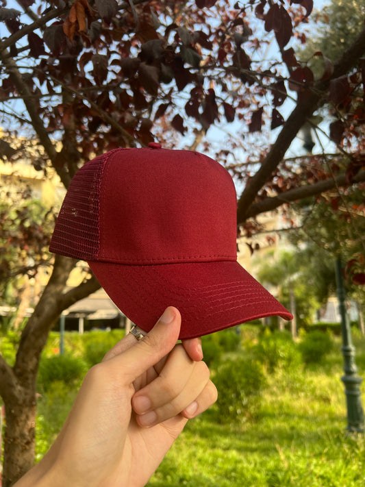 Classic Burgundy Mesh Cap