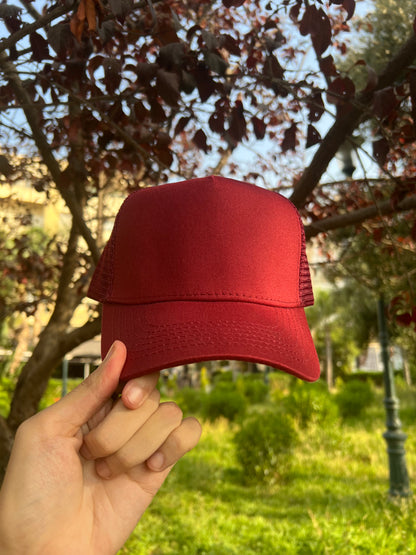Classic Burgundy Mesh Cap