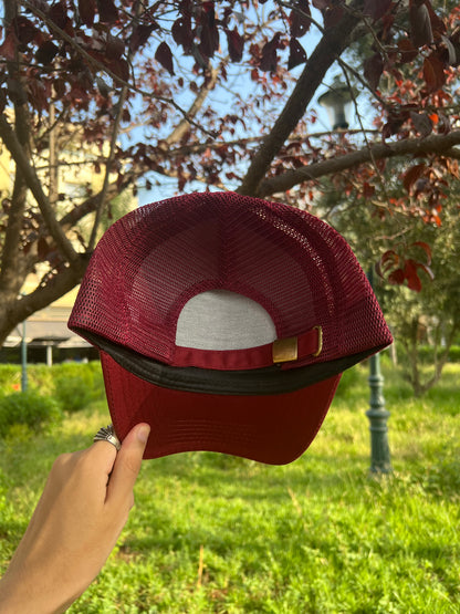 Classic Burgundy Mesh Cap