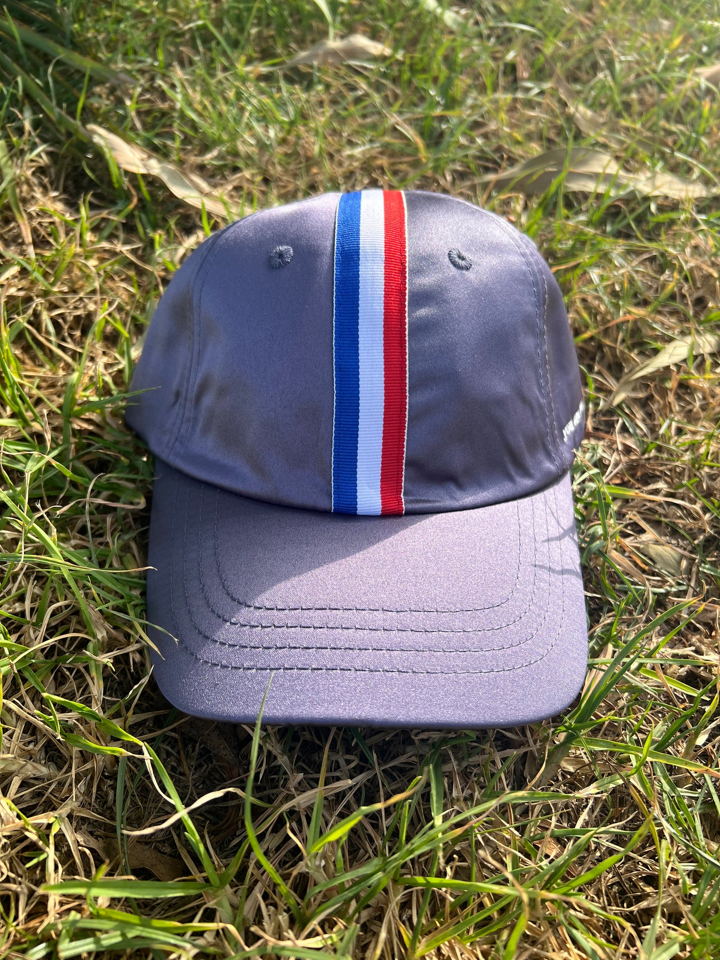 Tricolor Stripe Casual Cap