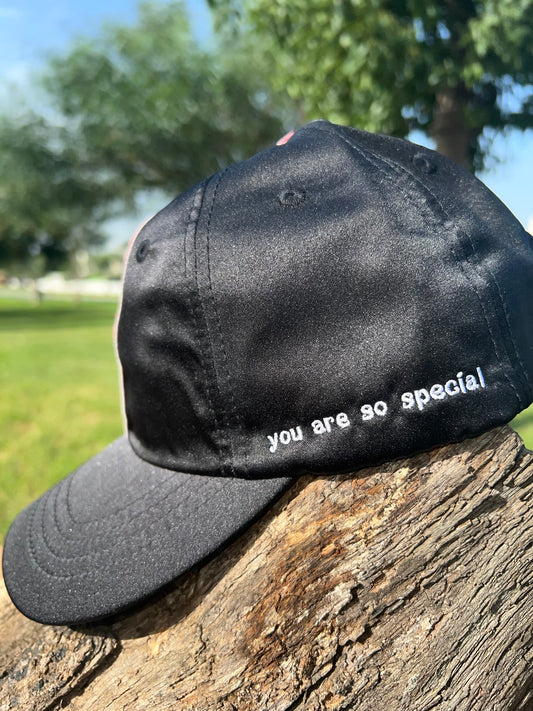 Black Cap with Tricolor Stripe