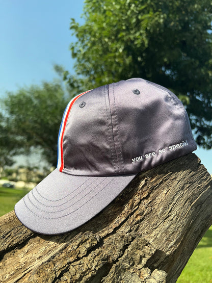 Tricolor Stripe Casual Cap