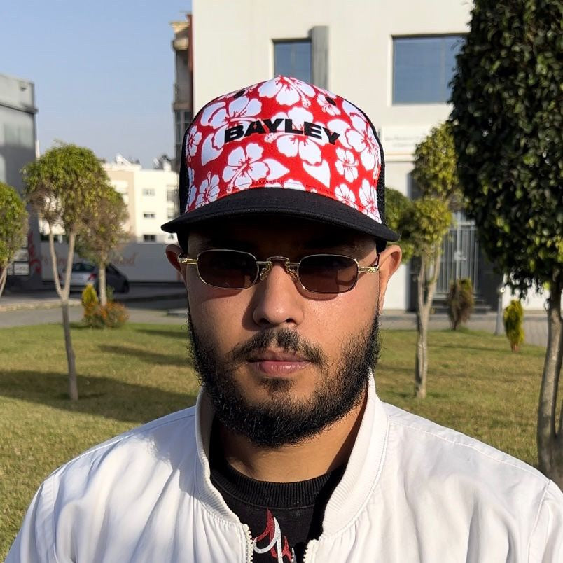 Bayley Hawaiian Floral Trucker Cap