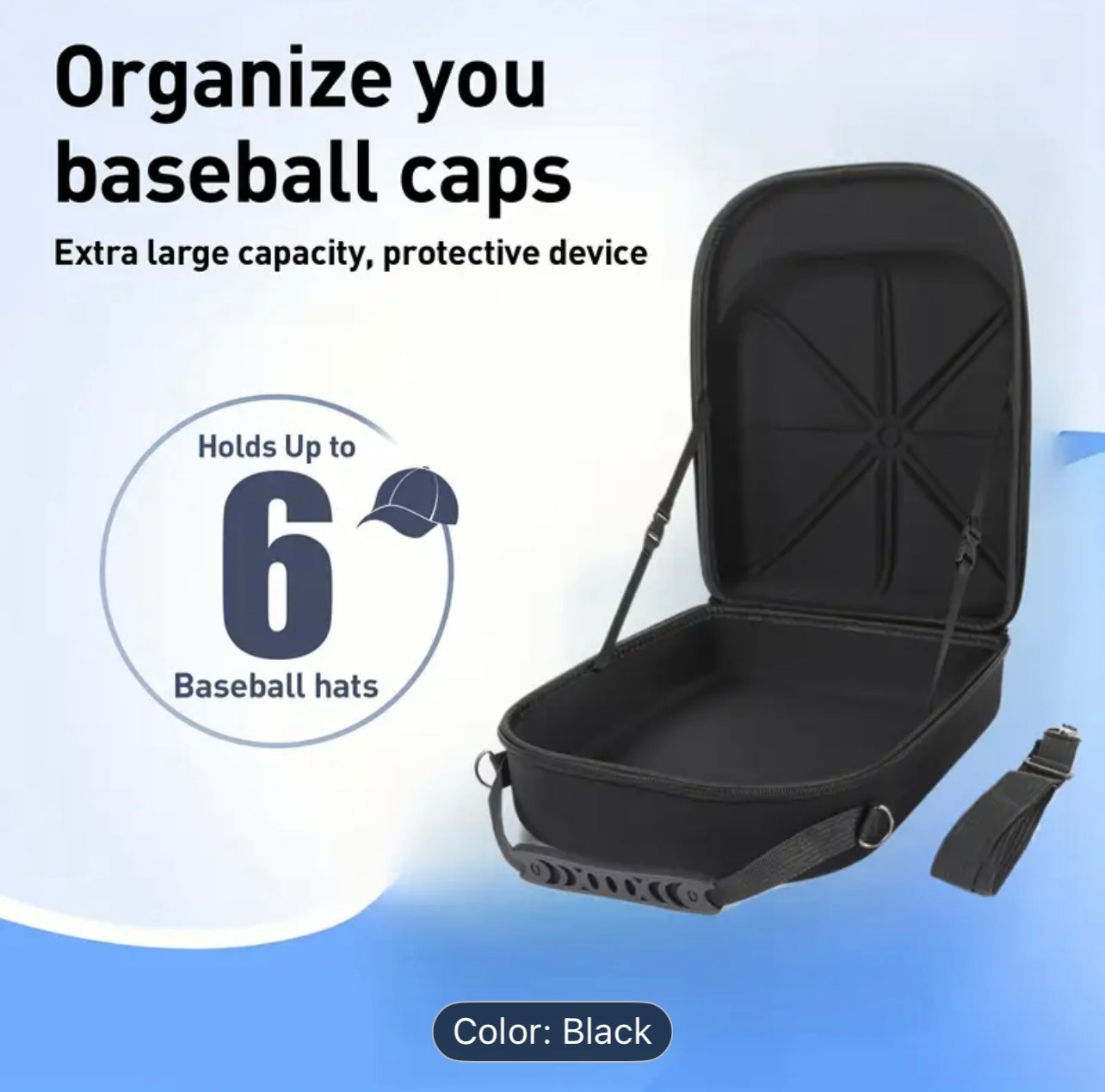Black Cap Carrier Travel Case