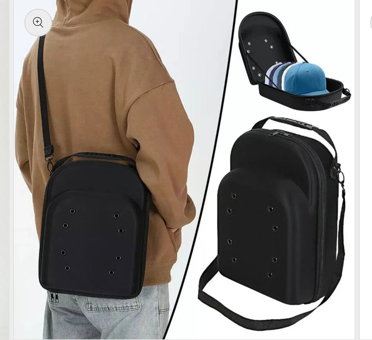 Black Cap Carrier Travel Case