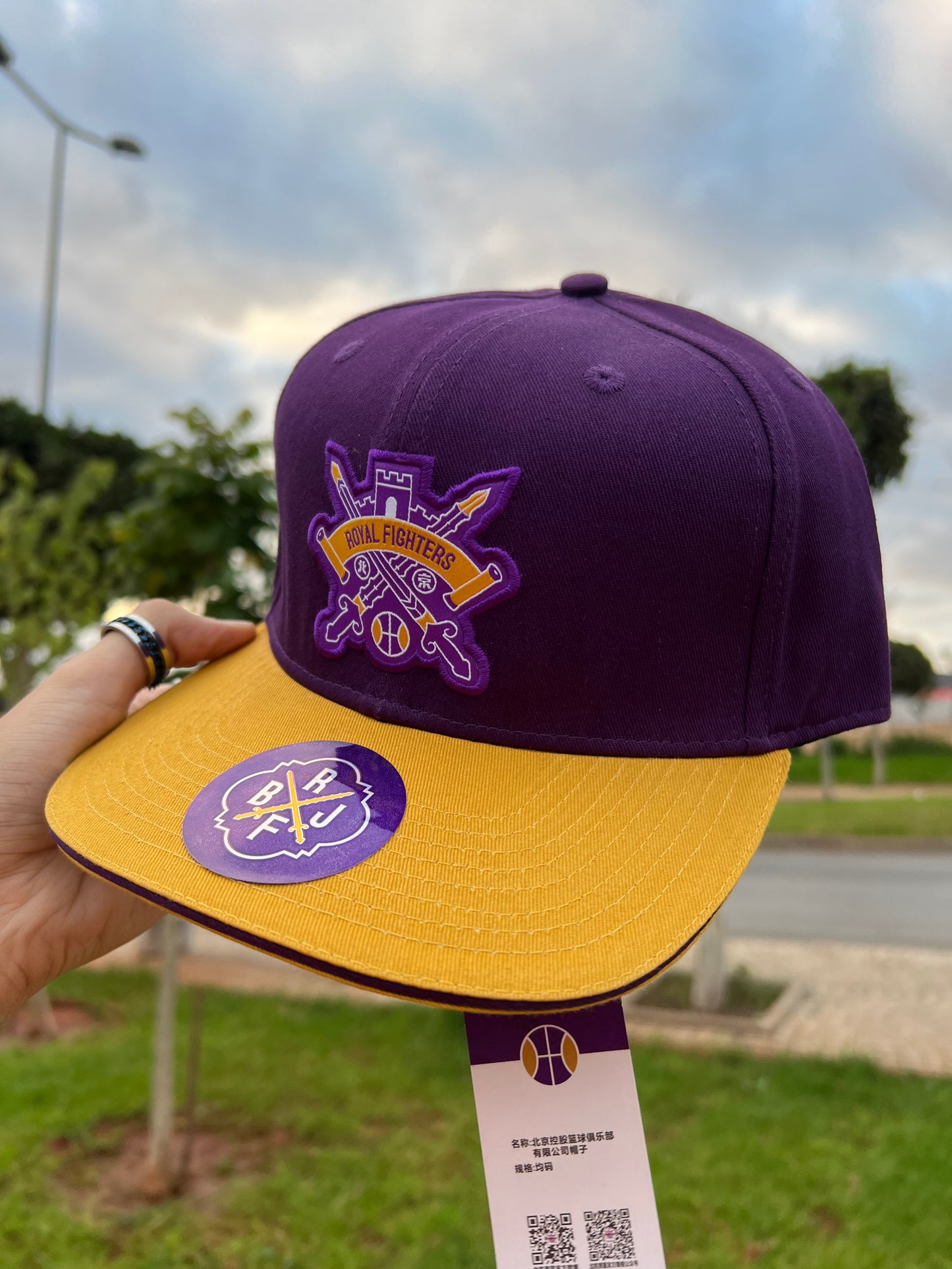 Purple & Gold "Royal Fighters" Cap