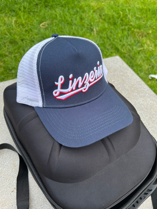 Navy Blue “Linzerin” Trucker Cap