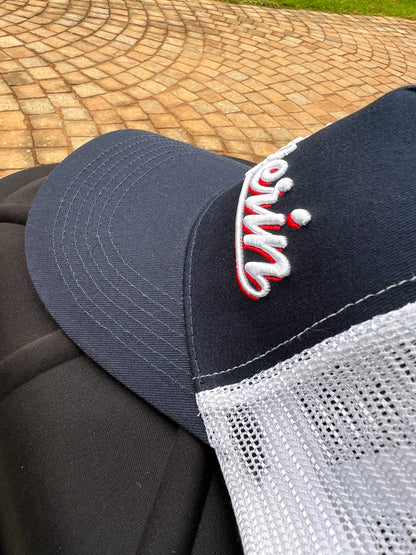 Navy Blue “Linzerin” Trucker Cap