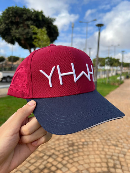 YHWH Burgundy & Navy Baseball Cap