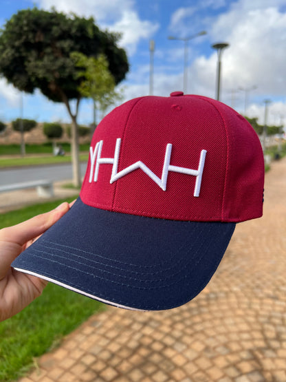 YHWH Burgundy & Navy Baseball Cap