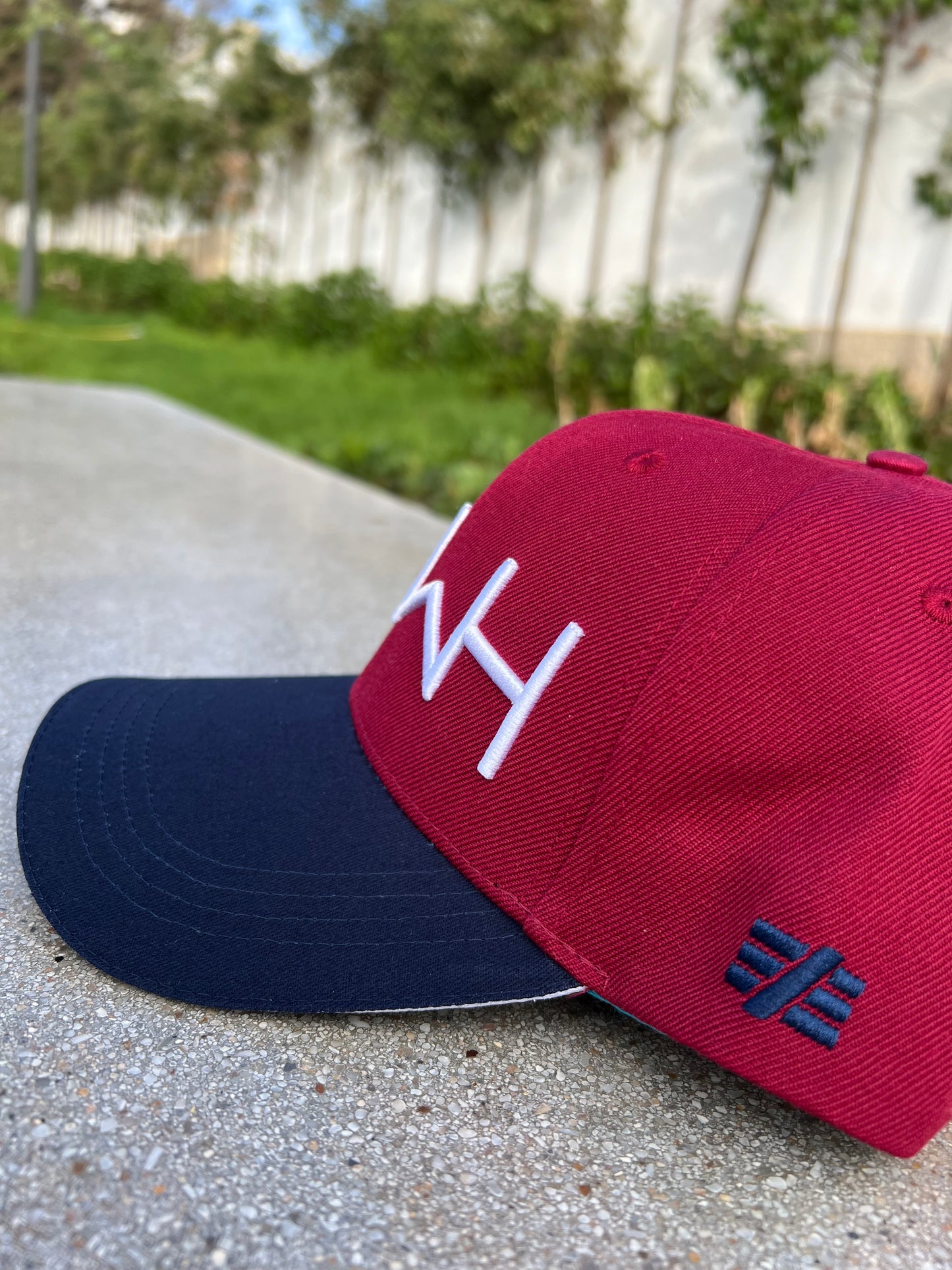 YHWH Burgundy & Navy Baseball Cap