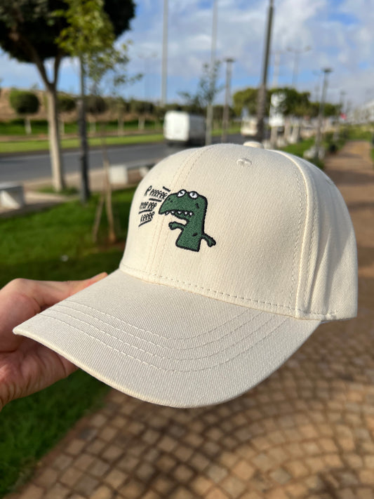 “Rawr Dino Beige Cap”