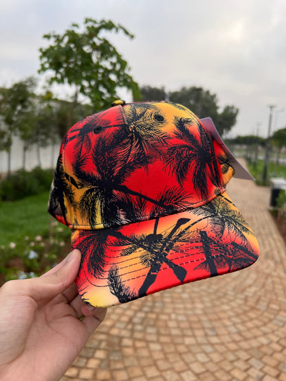 Sunset Paradise Palm Cap