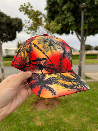 Sunset Paradise Palm Cap