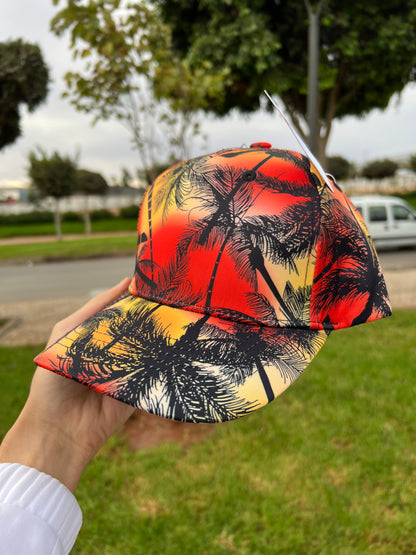 Sunset Paradise Palm Cap