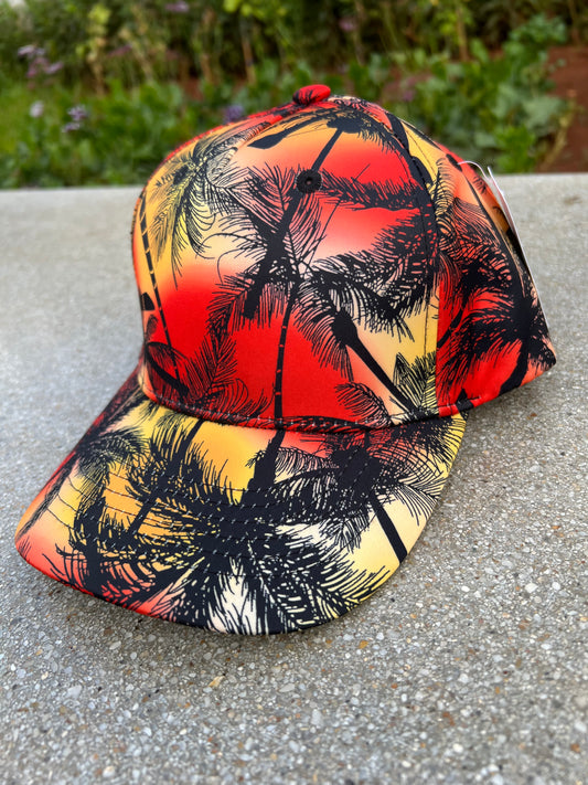 Sunset Paradise Palm Cap