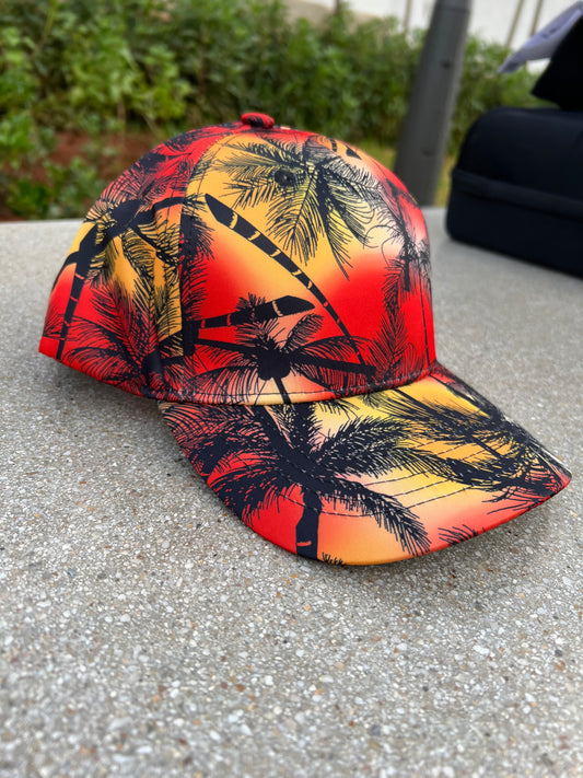 Sunset Paradise Palm Cap
