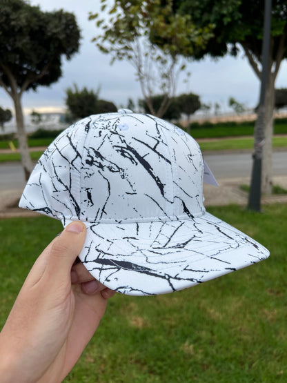 White Marble Pattern Cap