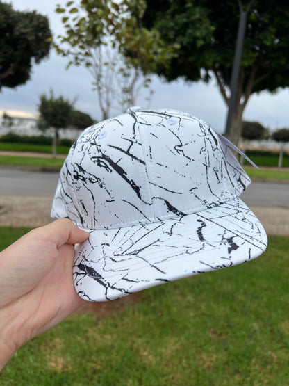White Marble Pattern Cap