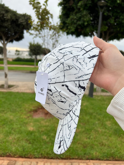 White Marble Pattern Cap