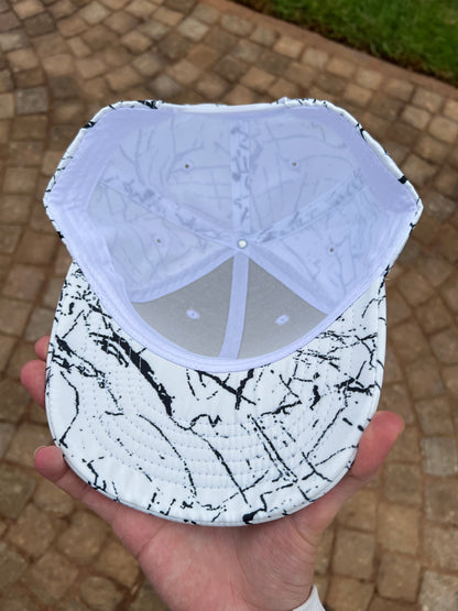 White Marble Pattern Cap
