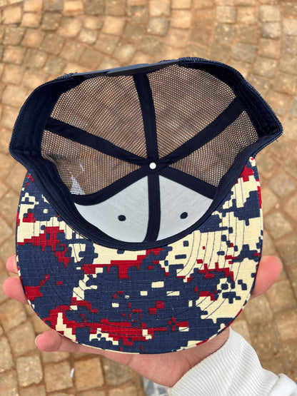 Voukies Digital Camo Trucker Cap – Red, Navy & Beige