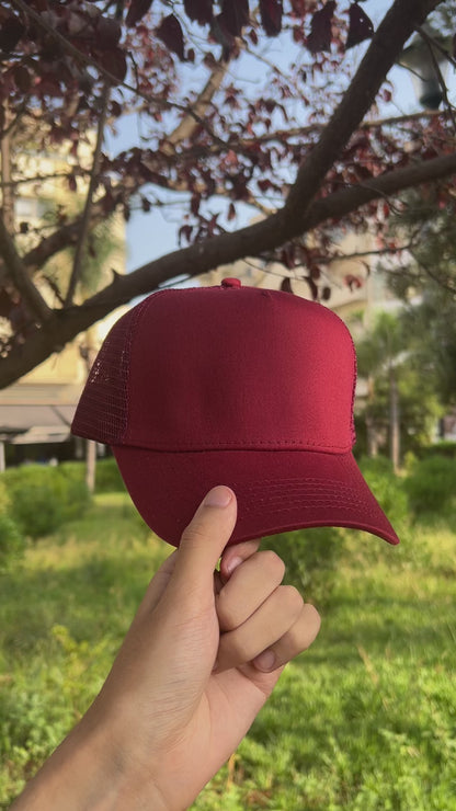 Classic Burgundy Mesh Cap