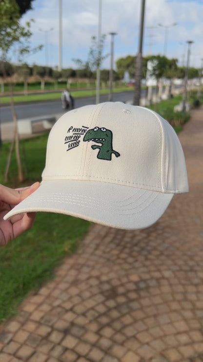 “Rawr Dino Beige Cap”