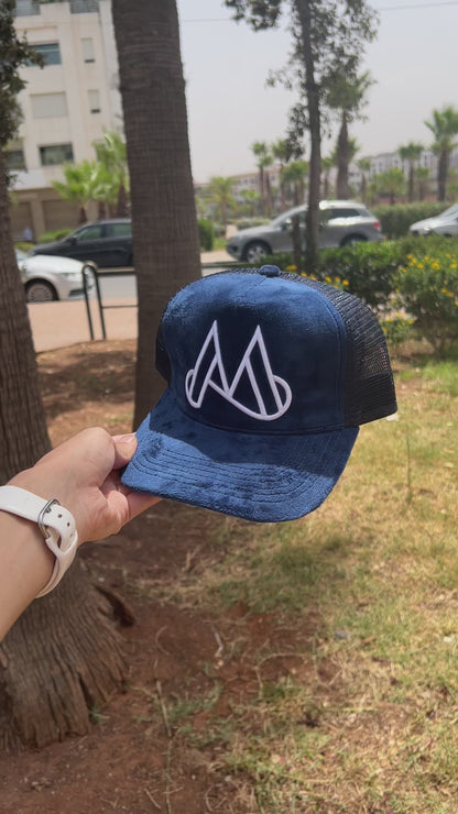 "M Logo Blue Trucker Cap"