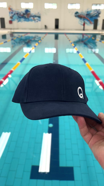 Navy Blue Cap with Minimalist “Q” Logo