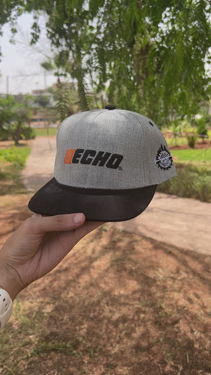 ECHO Gray and Black Snapback Cap