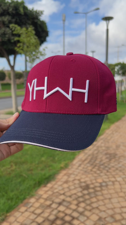 YHWH Burgundy & Navy Baseball Cap