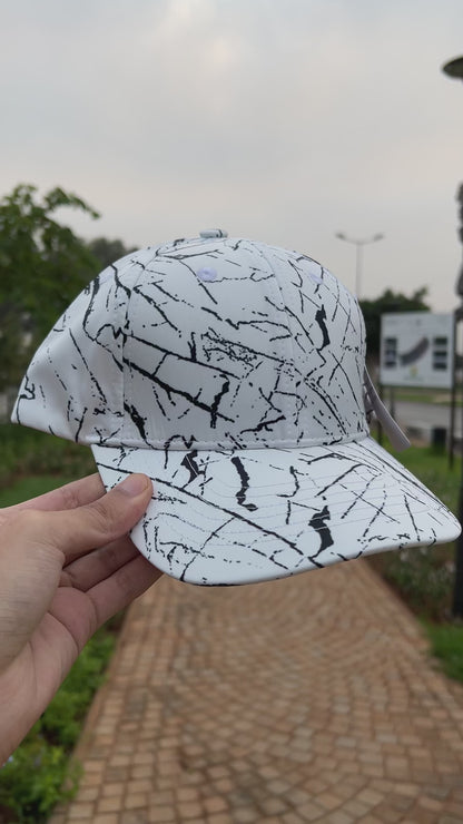 White Marble Pattern Cap
