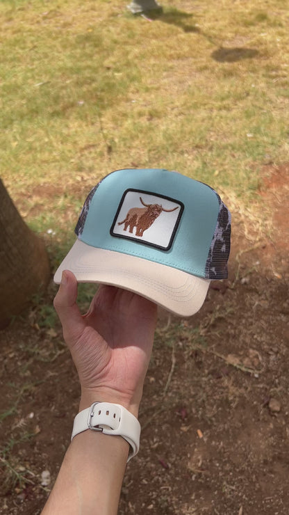 "Trucker Hat with Bull Patch"