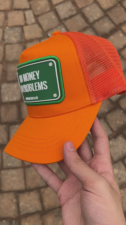 No Money No Problem Orange Trucker Cap – John Hatter & Co
