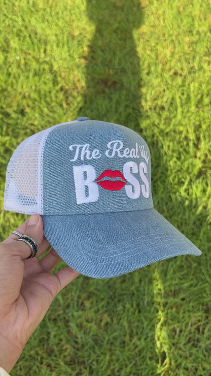 The Real Boss Denim Trucker Cap